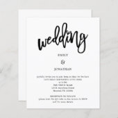 Budget Artsy Script QR Code Weddenschap (Voorkant / Achterkant)