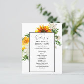 Budget Artsy Sunflower Programme de mariage floral (Debout devant)