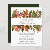 Budget Automne Automne Feuilles Mariage Ampersand (Devant / Derrière)