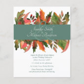 BUDGET Automne Feuilles d'automne Mariage Invite (Devant)