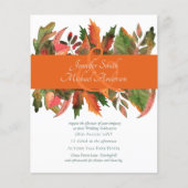 BUDGET Automne Feuilles d'automne Mariage Invite (Devant)