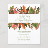 BUDGET Automne Feuilles d'automne Mariage Invite (Devant)