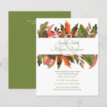 BUDGET Automne Feuilles d'automne Mariage Invite