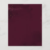 Budget Automne Feuilles Fleurs Bourgogne Mariage I (Dos)