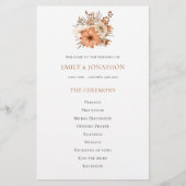 Budget Automne Florals Programme de mariage du feu (Devant)