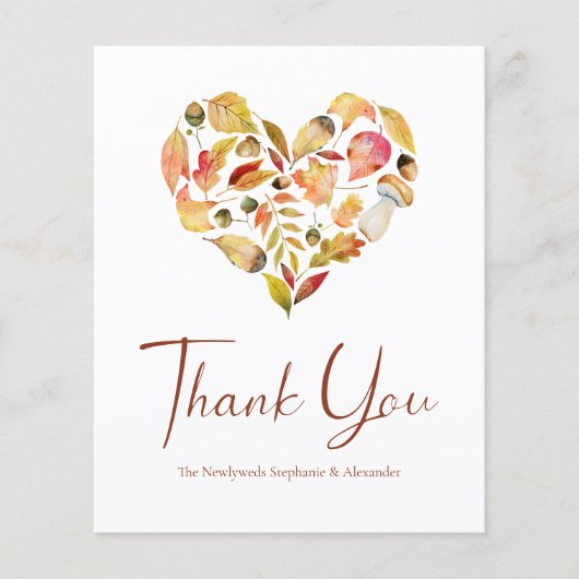 Budget Automne laisse Carte de remerciements Maria (Devant)