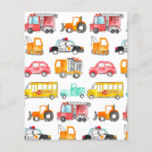 Budget Auto's Straat Kinder Vervoer Verjaardag (Achterkant)