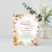 Budget Autumn Pumpkin Sunflower Baby shower (Staand voorkant)