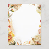 Budget Autumn Pumpkin Sunflower Baby shower (Achterkant)