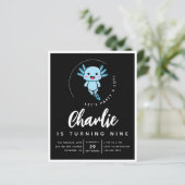 Budget Axolotl Birthday Party Invitation (Staand voorkant)