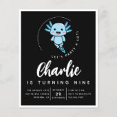Budget Axolotl Birthday Party Invitation (Voorkant)