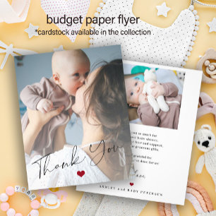 Budget baby 2 foto's script bedankkaart flyer