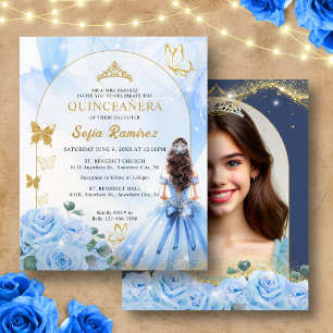Budget Baby Blauw Jurk Prinses Foto Quinceañera