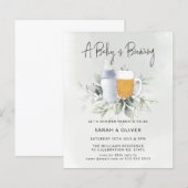 Budget Baby Brewing Greenery Boy Baby shower (Voorkant / Achterkant)