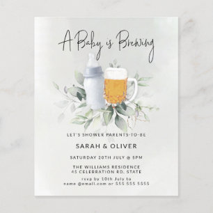 Budget Baby Brewing Greenery Boy Baby shower