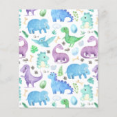 BUDGET Baby Dino Dinosaur Oerwoud Blauw Verjaardag (Achterkant)