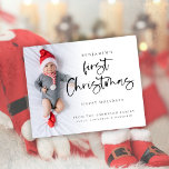 Budget Baby First Noël Carte photo personnalisé<br><div class="desc">VEUILLEZ NOTER qu'il y a UNE carte par feuille. Carte photo personnalisé Baby First Christmas. Un prix bas SMALLER 4.5" x 5.6" carte plat pour vos salutations festives sur un stock de carte SEMI GLOSS 110 lb brillant (semblable à l'épaisseur d'une carte postale) VEUILLEZ NOTER : L'enveloppe fournie avec cette...</div>