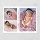 Budget Baby Girl Foto Collage Birth kondiging (Voorkant)