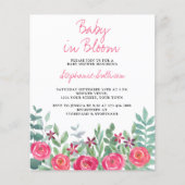 Budget Baby in de uitnodiging van het Baby shower  (Voorkant)
