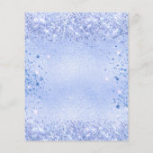 Budget Baby shower blue glitter boy-uitnodiging (Achterkant)