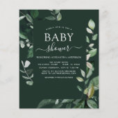 Budget Baby shower Emerald Green Botanical (Voorkant)