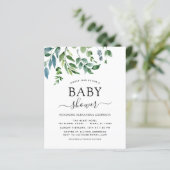 Budget Baby shower Greenery Botanical Invitation (Staand voorkant)