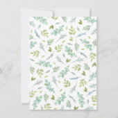 Budget Baby Shower Greenery Eucalyptus Kaart (Achterkant)