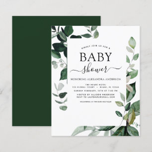 Budget Baby Shower Groene Botanische Elementen