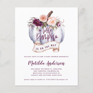 budget baby shower kleine pompoen herfst flyer