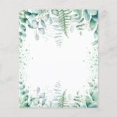 Budget Baby shower olifant eucalyptus-uitnodiging (Achterkant)