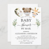 Budget Baby shower per Mail Woodland Invitation (Voorkant / Achterkant)