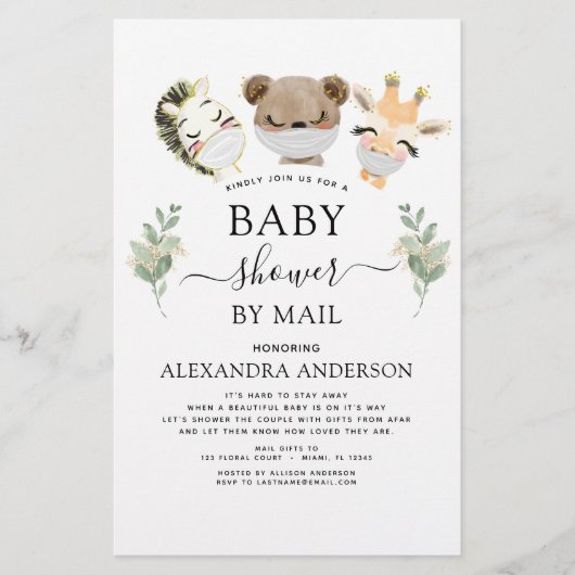 Budget Baby shower per Mail Woodland Invitation (Voorkant)