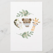 Budget Baby shower per Mail Woodland Invitation (Achterkant)