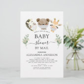 Budget Baby shower per Mail Woodland Invitation (Staand voorkant)