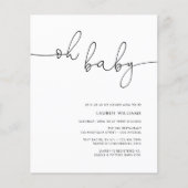 Budget Baby shower Sonogram Fotouitnodiging Flyer (Voorkant)