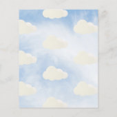 Budget Baby Shower Uitnodigingen Waren Op Wolk 9 (Achterkant)