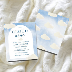 Budget Baby Shower Uitnodigingen Waren Op Wolk 9