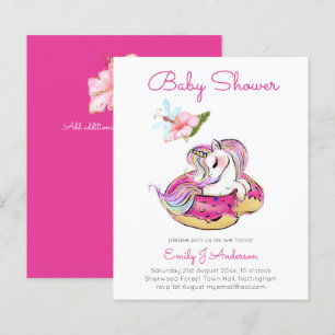 BUDGET Baby shower Unicorn Donut roze meisjes uitn