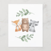 Budget Baby shower Woodland Eucalyptus Flyer (Achterkant)