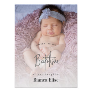 Budget   Babyfoto doop welkom bord poster Perfect Poster