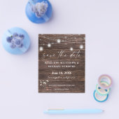 Budget Baby's Breath Rustic Foto slaat de datum op Flyer (Enkel)