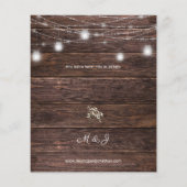 Budget Baby's Breath, Wood & String Lights Wedding Flyer (Achterkant)