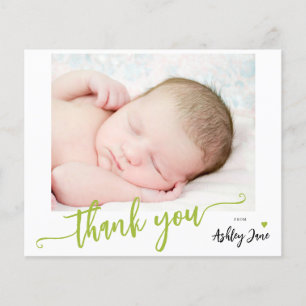Budget babyshower foto dankkaart