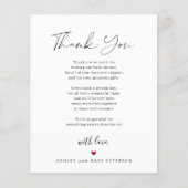 Budget babyshower script bedankkaart flyer (Voorkant)