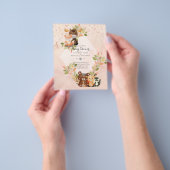 BUDGET BABYSHOWER UITNODIGINGEN - Bosdieren Flyer (Hand)