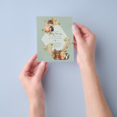 BUDGET BABYSHOWER UITNODIGINGEN - Bosdieren Flyer (Hand)