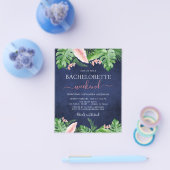 Budget Bachelorette Weekend Itinerary Tropical Flyer (Enkel)