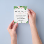 Budget Bachelorette Weekend Itinerary Tropical Flyer (Hand)