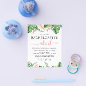 Budget Bachelorette Weekend Itinerary Tropical Flyer (Enkel)