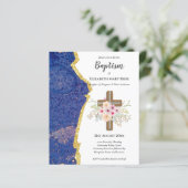 BUDGET Baptism Christening Bautizo Bautismo INVITE (Staand voorkant)